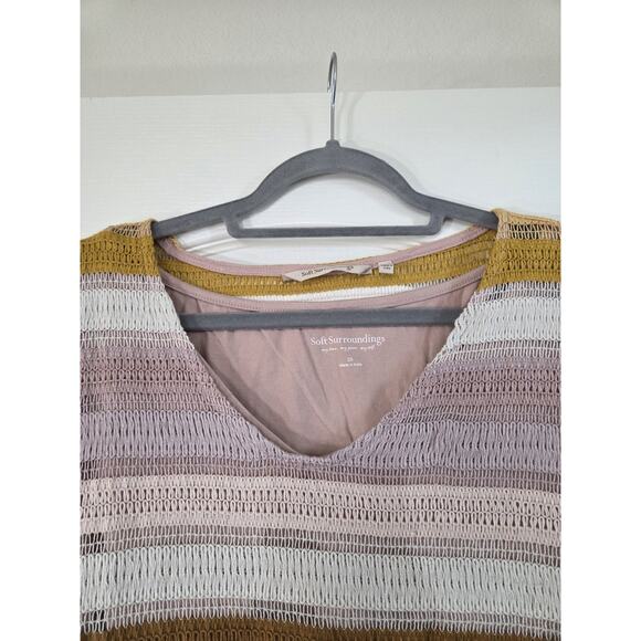 Soft Surroundings Striped Open Knit Sweater Plus Size 2X - Picture 4 of 12